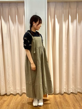 「みつあみ」｜もなみさん（レディース・160cm）の夏コーディネート