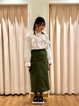 「Samansa Mos2（サマンサ モスモス）のアイテム」を使った、もなみさん（レディース・160cm）の春コーディネート