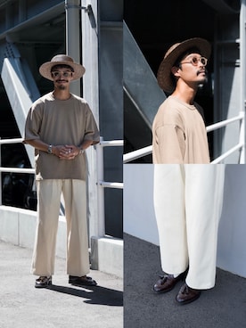 「Lee（リー）のアイテム」を使った、minimal +αさん（メンズ・173cm）の夏コーディネート