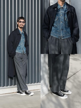「Levi's（リーバイス）のアイテム（ジャケット/アウター）」を使った、minimal +αさん（メンズ・173cm）の秋コーディネート