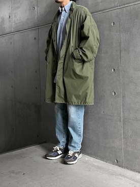 「NEWBALANCE」｜「アイテム（モッズコート）」を使った、minimal +αさん（メンズ・173cm）の冬コーディネート