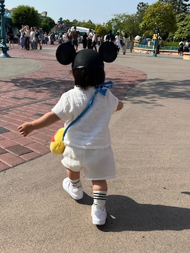 「男の子ベビー」｜KAHOさん（レディース・170cm）の夏コーディネート