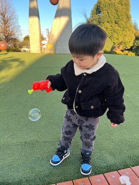 「むすこーで」｜KAHOさん（レディース・170cm）の冬コーディネート