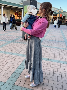 「ファッションを楽しもう」｜「アイテム（バレエシューズ）」を使った、KAHOさん（レディース・170cm）の冬コーディネート