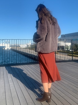 「Mila Owen」｜「アイテム（その他アウター）」を使った、KAHOさん（レディース・170cm）の冬コーディネート