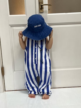 「アイテム（オールインワン・サロペット）」を使った、KAHOさん（レディース・170cm）の夏コーディネート