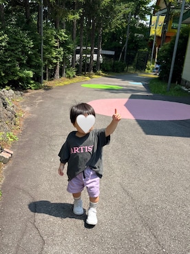「男の子ベビー」｜KAHOさん（レディース・170cm）の夏コーディネート