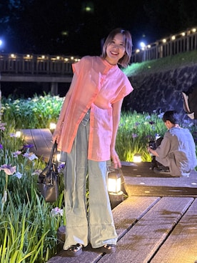 「mideal（マイディール）のアイテム」を使った、あみぃさん（レディース・161cm）の夏コーディネート