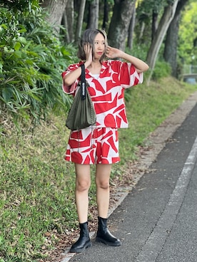 「アイテム（ルームウェア）」を使った、あみぃさん（レディース・161cm）の夏コーディネート