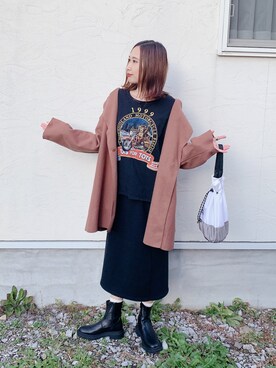 「CAMP7」｜「アイテム（ジャケット/アウター）」を使った、あみぃさん（レディース・161cm）の冬コーディネート
