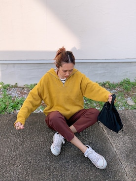「笑顔拡散」｜「アイテム（アクセサリー）」を使った、あみぃさん（レディース・161cm）の秋コーディネート