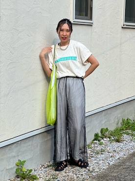 「un/neu（アンノイ）のアイテム」を使った、あみぃさん（骨格ウェーブ・レディース・161cm）の夏コーディネート