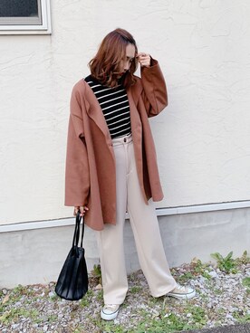 「AMERICAN HOLIC」｜「アイテム（その他アウター）」を使った、あみぃさん（レディース・161cm）の秋コーディネート