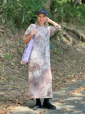 「アイテム（ワンピース）」を使った、あみぃさん（レディース・161cm）の夏コーディネート