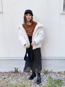 「Marient（マリエント）のアイテム（アクセサリー）」を使った、あみぃさん（レディース・161cm）の冬コーディネート