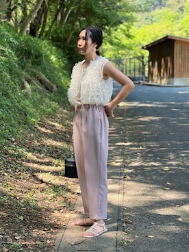 「niko and...（ニコアンド）のアイテム（アクセサリー）」を使った、あみぃさん（骨格ウェーブ・レディース・161cm）の夏コーディネート