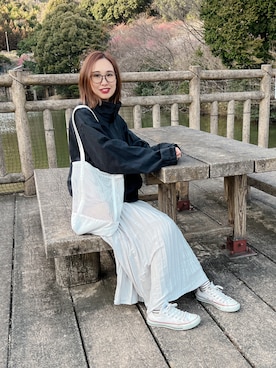 あみぃさん（レディース・161cm）の春コーディネート