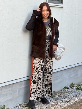 あみぃさん（レディース・161cm）の冬コーディネート