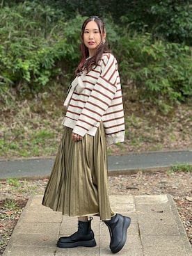 あみぃさん（レディース・161cm）の秋コーディネート