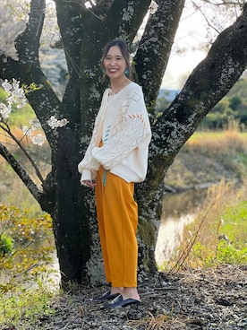「apres jour mignon（アプレジュールミニョン）のアイテム」を使った、あみぃさん（骨格ウェーブ・レディース・161cm）の春コーディネート