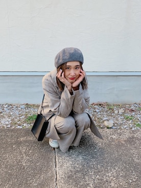 「LAKOLE（ラコレ）のアイテム（サロペット/オーバーオール）」を使った、あみぃさん（レディース・161cm）の冬コーディネート