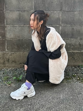 「rectangle（レクタングル）のアイテム（ベスト）」を使った、あみぃさん（レディース・161cm）の秋コーディネート