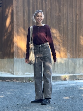 「アイテム（キャミソール）」を使った、あみぃさん（レディース・161cm）の秋コーディネート