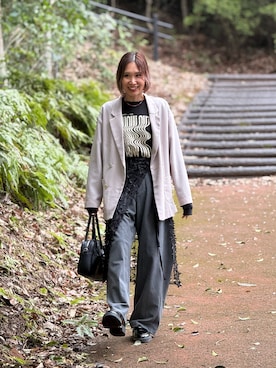 あみぃさん（レディース・161cm）の春コーディネート