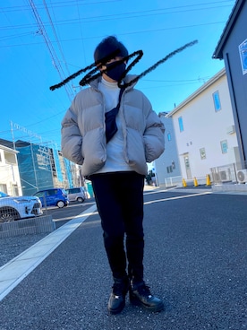 「FEKETE（フェケテ）のアイテム（ダウンジャケット/コート）」を使った、ORI'Sさん（メンズ・167cm）の冬コーディネート