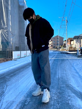 「BAYFLOW(BAYFLOW)」｜「アイテム（ブルゾン）」を使った、ORI'Sさん（メンズ・167cm）の冬コーディネート