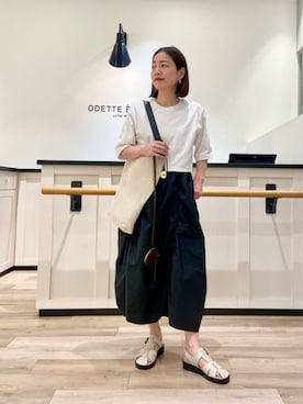 「ODETTE E ODILE（オデットエオディール）のアイテム」を使った、山本　オデット エ オディール スタッフさん（レディース・153cm）の春コーディネート