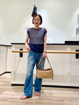 「ODETTE E ODILE（オデットエオディール）のアイテム」を使った、山本　オデット エ オディール スタッフさん（レディース・153cm）の夏コーディネート