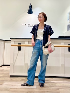 「ODETTE E ODILE（オデットエオディール）のアイテム」を使った、山本　オデット エ オディール スタッフさん（レディース・153cm）の夏コーディネート