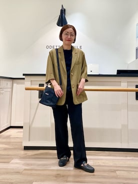 「ODETTE E ODILE（オデットエオディール）のアイテム」を使った、山本　オデット エ オディール スタッフさん（レディース・153cm）の夏コーディネート