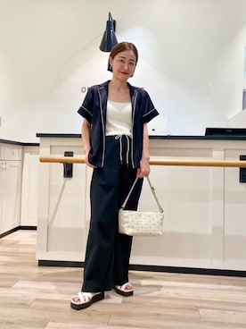 「ODETTE E ODILE（オデットエオディール）のアイテム」を使った、山本　オデット エ オディール スタッフさん（レディース・153cm）の夏コーディネート