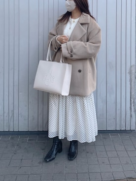 「one after another NICE CLAUP（ワンアフターアナザーナイスクラップ）のアイテム（その他アウター）」を使った、kobaさん（レディース・154cm）の冬コーディネート