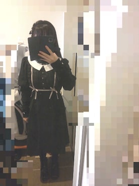 「axes femme（アクシーズファム）のアイテム（ニット/セーター）」を使った、うつきさん（レディース・152cm）の冬コーディネート
