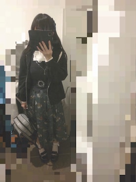 「axes femme POETIQUE（アクシーズファムポエティック）のアイテム（シューズ）」を使った、うつきさん（レディース・152cm）の冬コーディネート