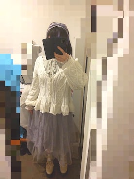「axes femme（アクシーズファム）のアイテム（ヘアアクセサリー）」を使った、うつきさん（レディース・152cm）の冬コーディネート