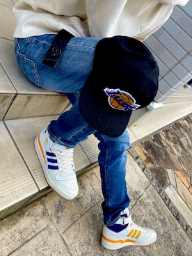 「Mitchell&Ness（ミッチェル&ネス）のアイテム（帽子）」を使った、rairai15srさん（メンズ・170cm）の冬コーディネート