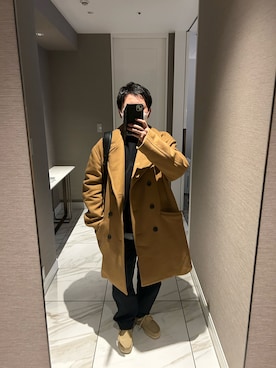 「アイテム（チノパンツ）」を使った、しばっちょさん（メンズ・160cm）の冬コーディネート