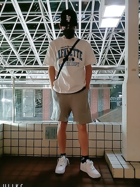 「Lafayette（ラファイエット）のアイテム（スウェットパンツ）」を使った、itsuka&Tさん（メンズ・180cm）の秋コーディネート