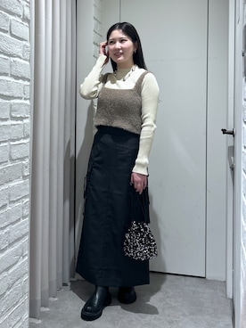 「FREE'S MART（フリーズマート）のアイテム（アクセサリー）」を使った、れいなさん（レディース・154cm）の秋コーディネート