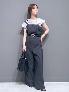 「アイテム（サロペット/オーバーオール）」を使った、kahoさん（レディース・150cm）の夏コーディネート