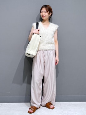 「Juze（ジュゼ）のアイテム（サンダル）」を使った、kahoさん（レディース・150cm）の夏コーディネート