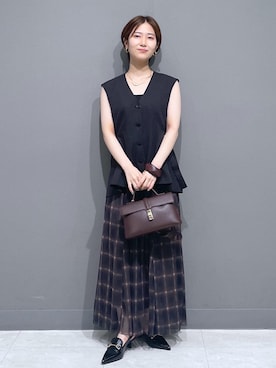 「アイテム（タンクトップ）」を使った、kahoさん（レディース・150cm・20代）の夏コーディネート