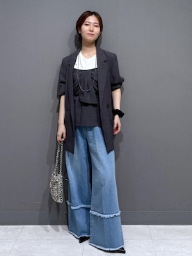 「アイテム（ヘアアクセサリー）」を使った、kahoさん（レディース・150cm）の夏コーディネート