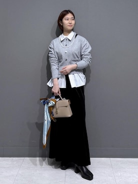 「アイテム（バンダナ/スカーフ）」を使った、kahoさん（レディース・150cm・20代）の秋コーディネート