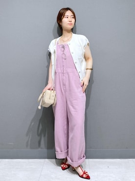 「アイテム（サロペット/オーバーオール）」を使った、kahoさん（レディース・150cm・20代）の夏コーディネート
