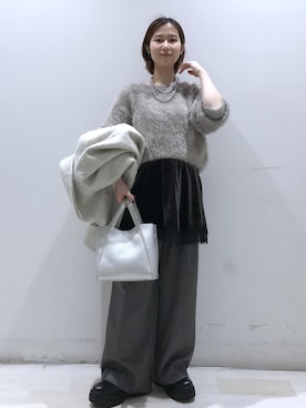 「アイテム（トートバッグ）」を使った、kahoさん（レディース・150cm・20代）の秋コーディネート